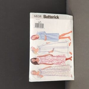 BUTTERICK PATTERNS B6838 Misses'/Misses' Nightgown, Size (L-XL) New Uncut